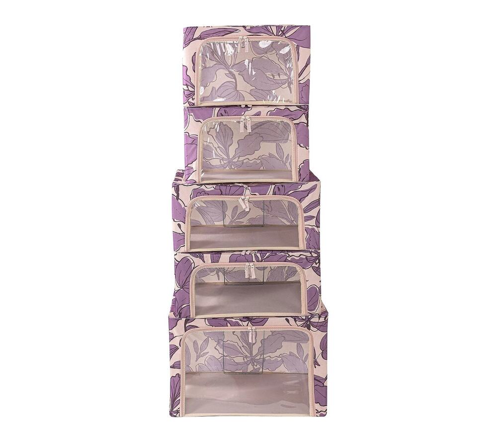 Periea 7 piece assorted collapsible storage set in purple (NIB)